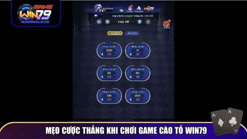 Mẹo cược thắng khi chơi game Cào tố Win79